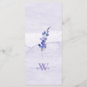 紫色の水彩フローラシャワーメニュー メニュー (裏面)