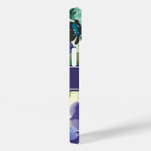 紫色の水彩フローラ名モノグラム Case-Mate iPhoneケース (裏面 / 右)