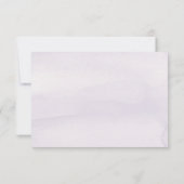 紫色の水彩フローラ結婚式RSVPカード 出欠カード (裏面)