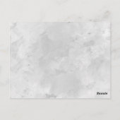 紫色の水彩フローラ葉と50誕生日 ポストカード (裏面)