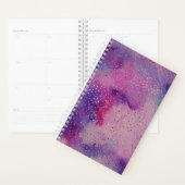 紫色の水彩及びグリッタープランナー プランナー手帳 (ディスプレー)