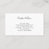 紫色の水彩及びフェイク金ゴールド粉 名刺 (裏面)