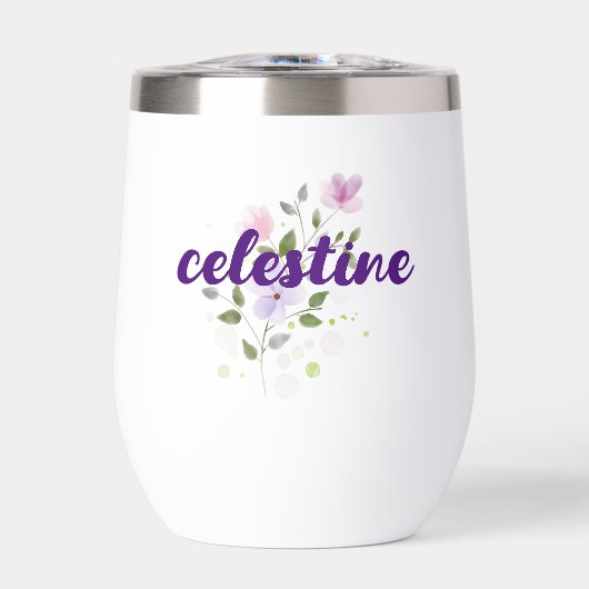 紫色の水彩国花名 (正面)