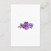 紫色の水彩多肉類結婚の情報 エンクロージャーカード (裏面)
