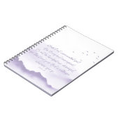 紫色の水彩山のノート ノートブック (左側)