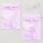 紫色の水彩手作りジュエリーイヤリングディスプレイ 名刺 (正面/裏面)