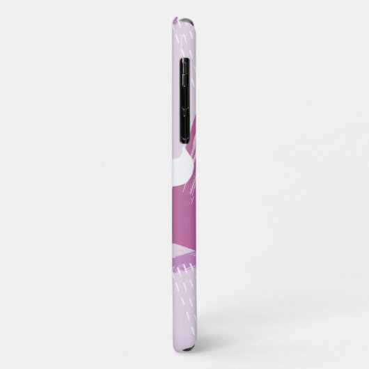 紫色の水彩抽象芸術模様モノグラム Case-Mate iPhoneケース (裏面/左)