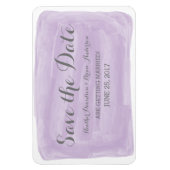 紫色の水彩日付磁石を保存 マグネット (縦)