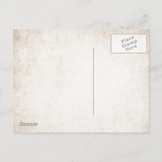 紫色の水彩星空のハート日付を保存 案内ポストカード (裏面)