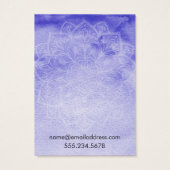 紫色の水彩曼荼羅のイヤリングディスプレイカード (裏面)