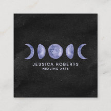 紫色の水彩月相形而上学的