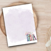 紫色の水彩本の恋人の文房具紙