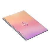 紫色の水彩模様 ノートブック (右側)