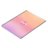 紫色の水彩模様 ノートブック (左側)