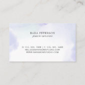 紫色の水彩洗いロゴミニマル名刺 名刺 (裏面)