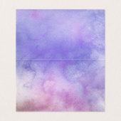 紫色の水彩洗浄内部レシピテントカード 名刺 (内部フラット)