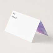 紫色の水彩洗浄内部レシピテントカード 名刺 (正面)