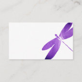 紫色の水彩画のトンボの名刺 名刺 (裏面)