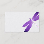 紫色の水彩画のトンボの名刺 名刺 (裏面)