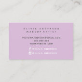 紫色の水彩画のロゴをアップロード 名刺 (裏面)