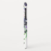 紫色の水彩画のヴィンテージの花の低下の引用文 Case-Mate iPhoneケース (裏面/左)