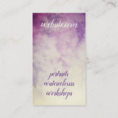紫色の水彩画の名刺 名刺 (裏面)