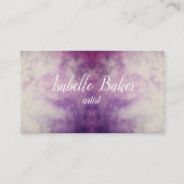 紫色の水彩画の名刺 名刺 (正面)
