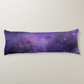 紫色の水彩画の宇宙パターン ボディピロー (裏面)