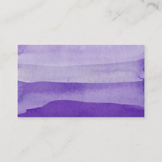 紫色の水彩画の登録カード エンクロージャーカード (裏面)