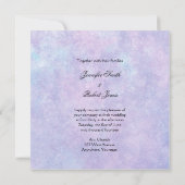 紫色の水彩画の結婚式招待状の青い妖精 招待状 (裏面)