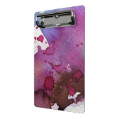 紫色の水彩画の背景 ミニクリップボード (アングル2)