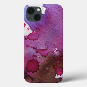 紫色の水彩画の背景 iPhone 13ケース