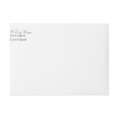 紫色の水彩画の覆いの宛名ラベル ラップアラウンドラベル (正面)