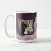 紫色の水彩画は2写真を曇らせます コーヒーマグカップ (左)