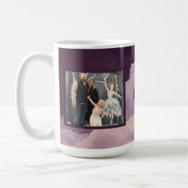 紫色の水彩画は2写真を曇らせます コーヒーマグカップ