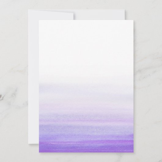 紫色の水彩画グラデーションな|の写真の保存日付 セーブザデート (裏面)