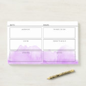 紫色の水彩画シンプル像主催 ポストイット (デスク)