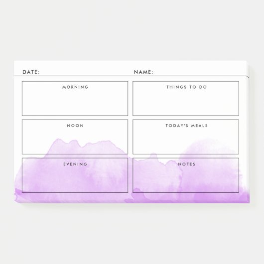 紫色の水彩画シンプル像主催 ポストイット (正面)