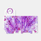 紫色の水彩画感謝してい品ギフトボックス フェイバーボックス (折り畳みなし)