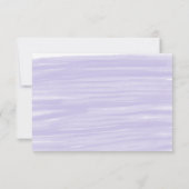 紫色の水彩画猫のハートペット写真の発表 案内状 (裏面)