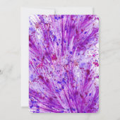 紫色の水彩画(ばちゃばちゃ)跳ねる結婚式招待状 招待状 (裏面)