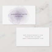 紫色の水彩画 名刺 (正面/裏面)