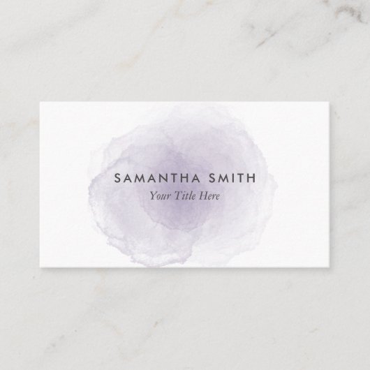 紫色の水彩画 名刺 (正面)