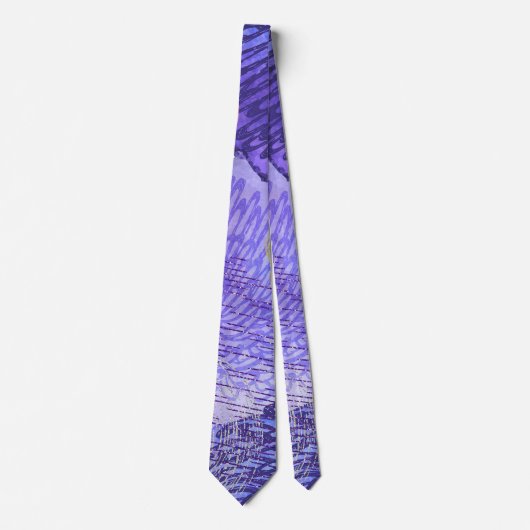 紫色の水彩背景 ネクタイ (正面)