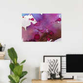 紫色の水彩背景 ポスター (ホームオフィス)