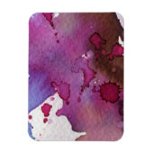 紫色の水彩背景 マグネット (縦)