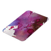 紫色の水彩背景 マグネット (左側)