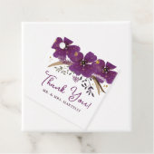紫色の水彩花と金ゴールドグリッター フェイバータグ (インサイチュ)