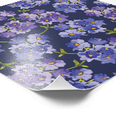 紫色の水彩花フローラ写真プリント フォトプリント (角)