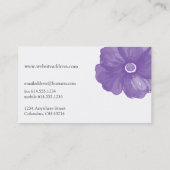 紫色の水彩花名刺 名刺 (裏面)